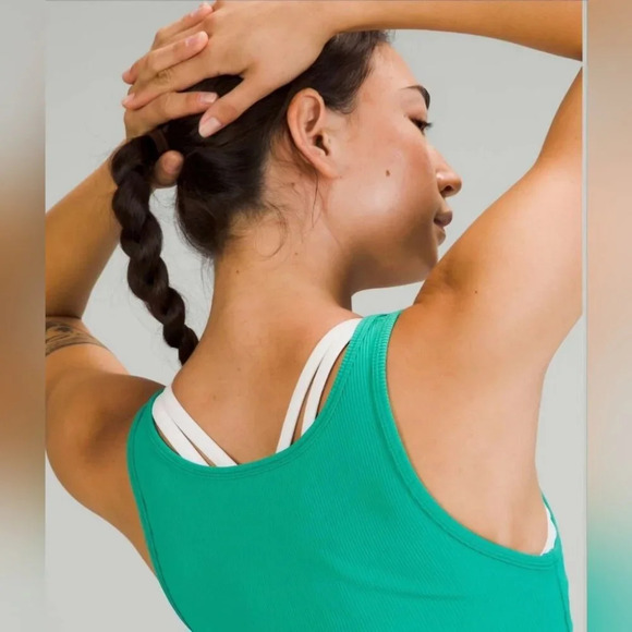 Lululemon Power Pivot Tank Top *Rib Maldives Green - Picture 5 of 9